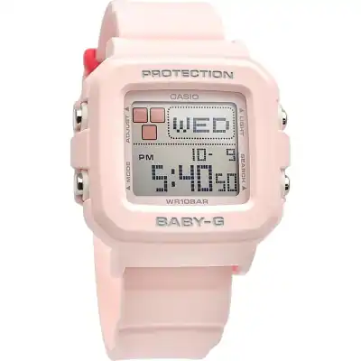 Casio Baby-G Plus Digital Pink Resin Strap Quartz BGD-10L-4 100M Women's Watch With Extra Band Loops