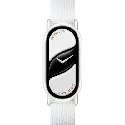 Xiaomi Smart Band 10 Magnetic Kona Leather Strap - Glacier White