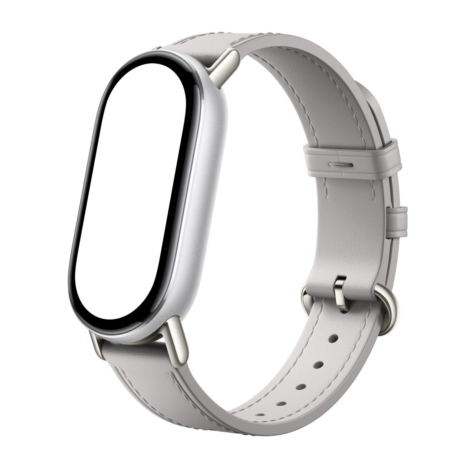 Xiaomi Smart Band 10 Leather Strap - Grey - Image 2