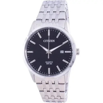 Citizen Black Dial Stainless Steel Quartz Bi5000-87e Men's Watch