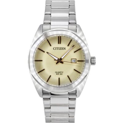 Citizen Stainless Steel Ivory Dial Quartz BI5110-54B Men's Watch