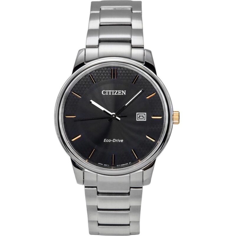 Citizen Eco-Drive Stainless Steel Black Dial BM6977-70E Men's Watch