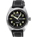 Citizen Eco-Drive Garrison Super Titanium Black Dial BM8560-29E 100M Men's Watch