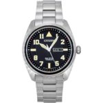 Citizen Garrison Super Titanium Black Dial Eco Drive BM8560-88E 100M Men's Watch