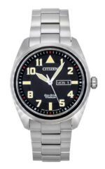 Citizen Garrison Super Titanium Black Dial Eco Drive BM8560-88E 100M Men's Watch