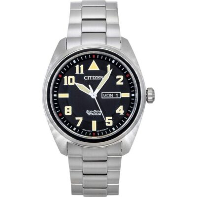 Citizen Garrison Super Titanium Black Dial Eco Drive BM8560-88E 100M Men's Watch
