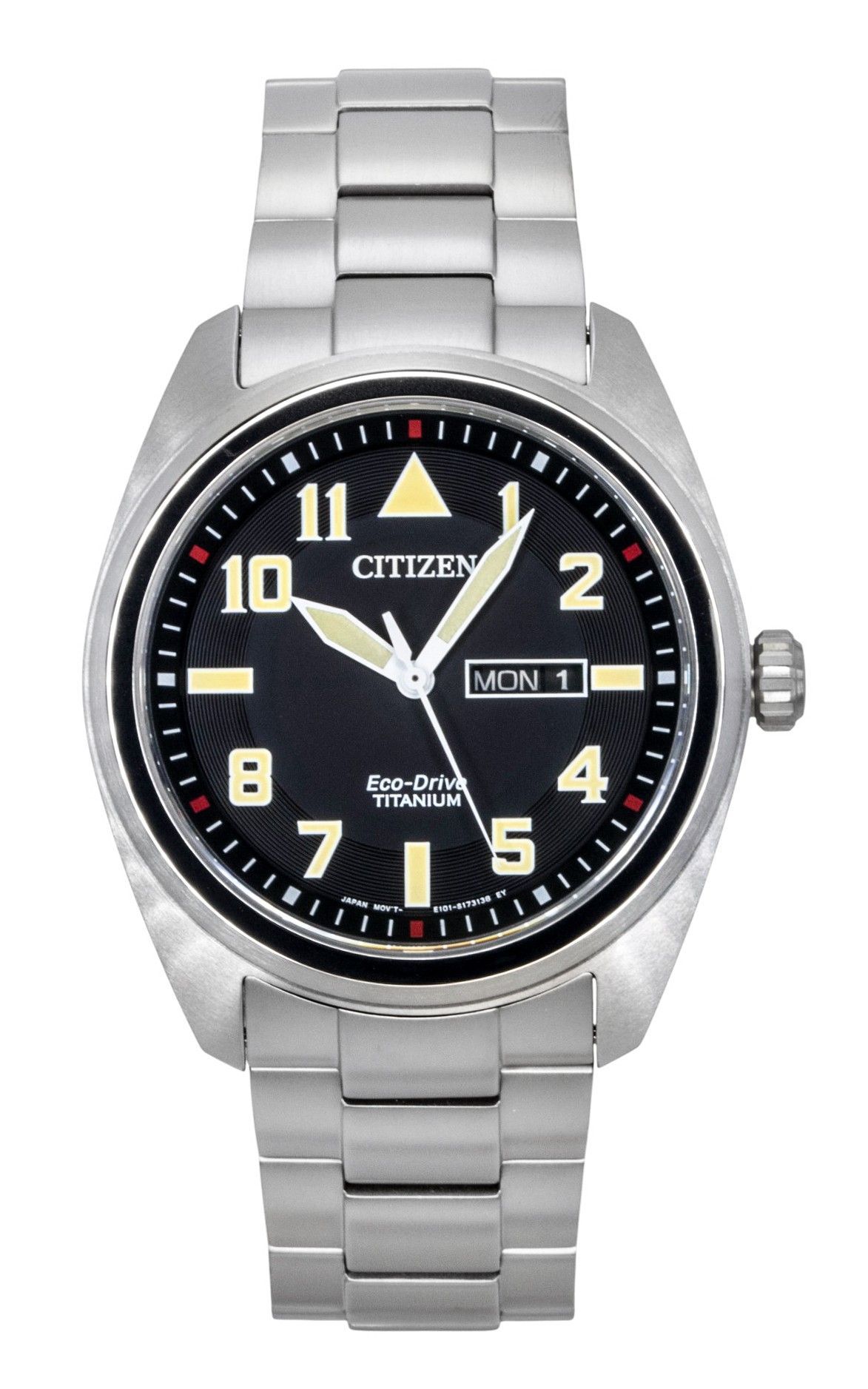 Citizen Garrison Super Titanium Black Dial Eco Drive BM8560-88E 100M Men's Watch