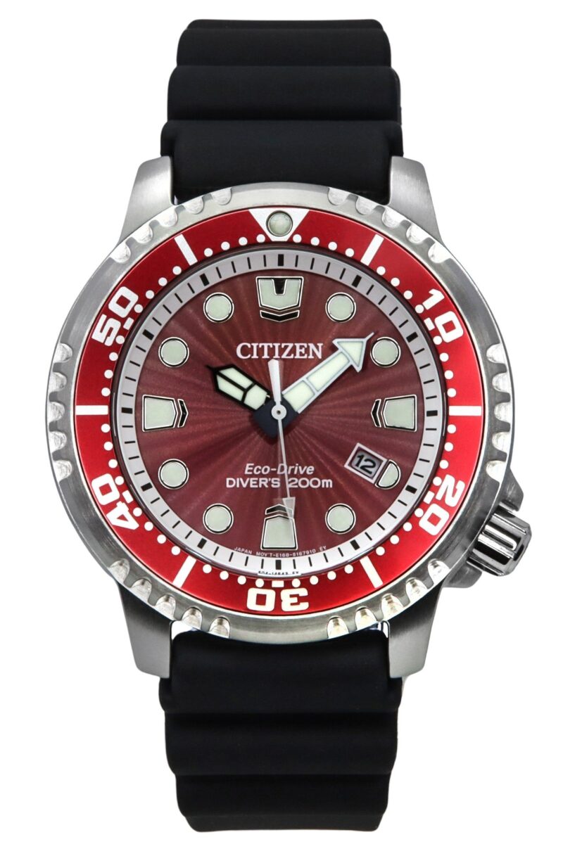 Citizen Promaster Divers Eco-Drive BN0159-15X 200M Men's Watch With Silicone Strap Without Depth Marker
