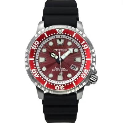 Citizen Promaster Divers Eco-Drive BN0159-15X 200M Men's Watch With Silicone Strap Without Depth Marker