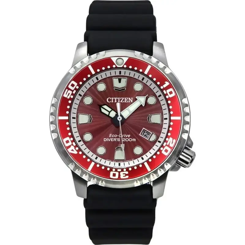 Citizen Promaster Divers Eco-Drive BN0159-15X 200M Men's Watch With Silicone Strap Without Depth Marker