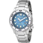 Citizen Promaster Dive Stainless Steel Light Blue Dial Eco-Drive Diver's BN0165-55L 200M Men's Watch