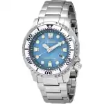 Citizen Promaster Dive Stainless Steel Light Blue Dial Eco-Drive Diver's BN0165-55L 200M Men's Watch