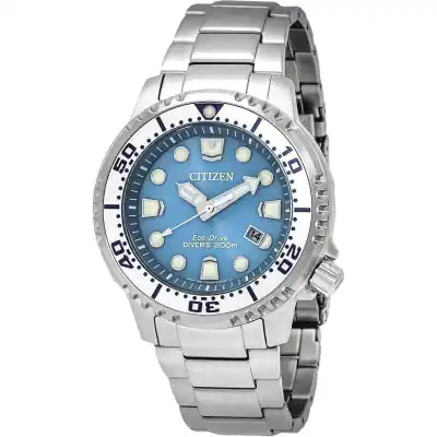 Citizen Promaster Dive Stainless Steel Light Blue Dial Eco-Drive Diver's BN0165-55L 200M Men's Watch Citizen Promaster Dive Stainless Steel Light Blue Dial Eco-Drive Diver's BN0165-55L 200M Men's Watch