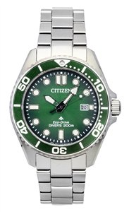 Citizen Promaster Marine Stainless Steel Green Dial Eco-Drive Diver's BN0269-50W 200M Men's Watch