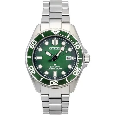 Citizen Promaster Marine Stainless Steel Green Dial Eco-Drive Diver's BN0269-50W 200M Men's Watch
