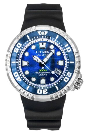 Citizen Promaster Dive Rubber Strap Blue Dial Eco-Drive BN1025-08L 300M Men's Watch