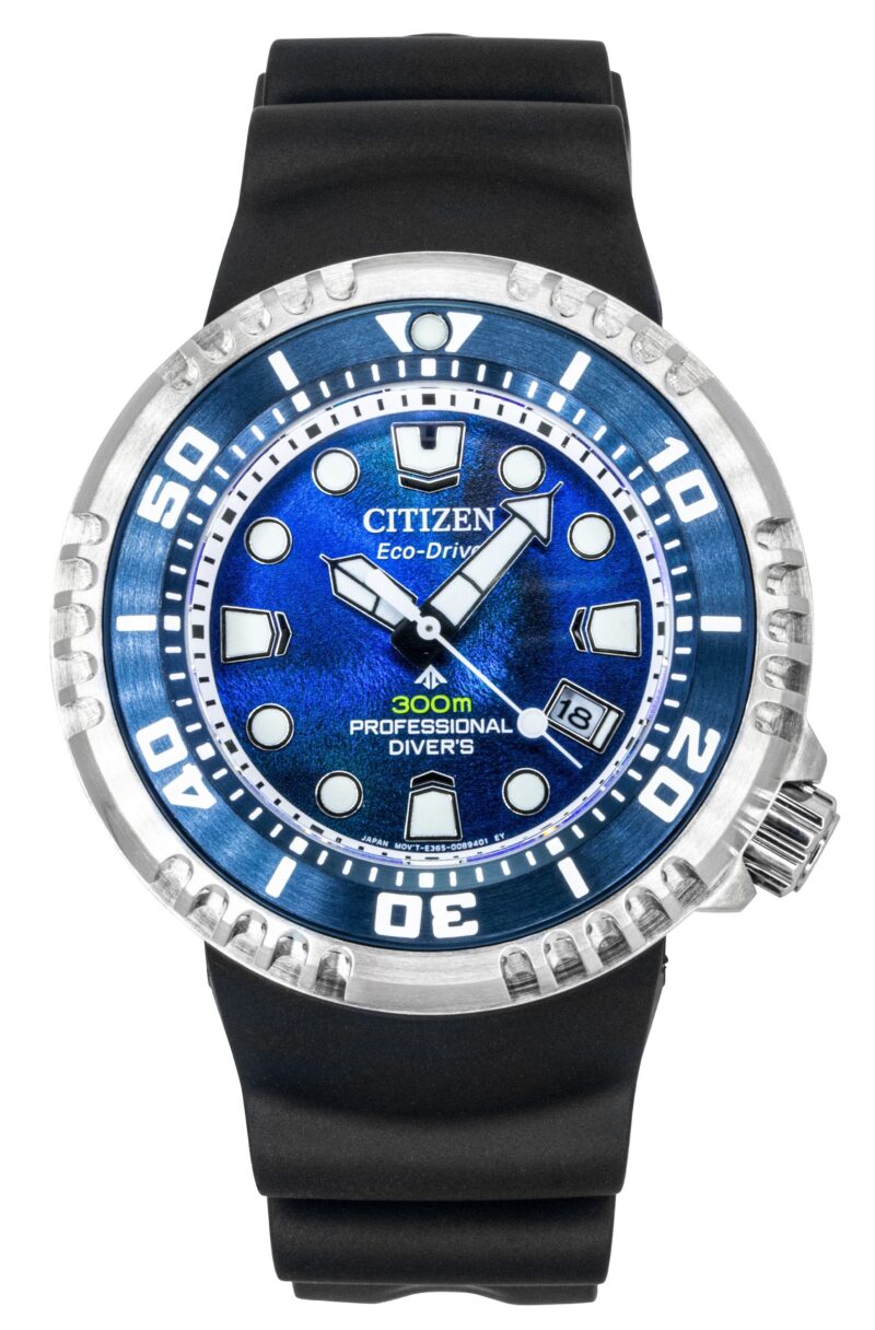 Citizen Promaster Dive Rubber Strap Blue Dial Eco-Drive BN1025-08L 300M Men's Watch
