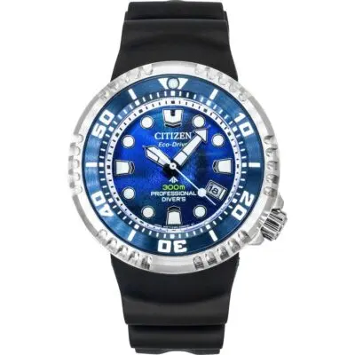 Citizen Promaster Dive Rubber Strap Blue Dial Eco-Drive BN1025-08L 300M Men's Watch