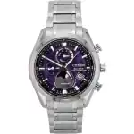 Citizen Tsuki-yomi A-T Moon Phase Titanium Purple Dial Eco-Drive BY1010-81Z 100M Men's Watch