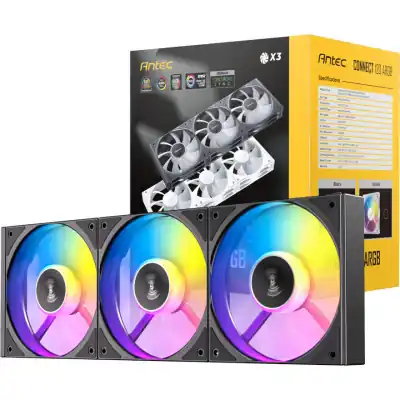 Antec Connect 120 ARGB PWM Fan 3 Pack - Black