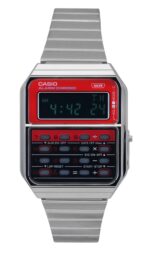 Casio Vintage Heritage Colors Digital Stainless Steel Quartz CA-500WE-4B Unisex Calculator Watch