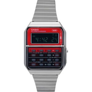 Casio Vintage Heritage Colors Digital Stainless Steel Quartz CA-500WE-4B Unisex Calculator Watch