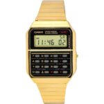 Casio Vintage Digital Calculator Gold Tone Stainless Steel Quartz CA-500WEG-1A Men's Watch