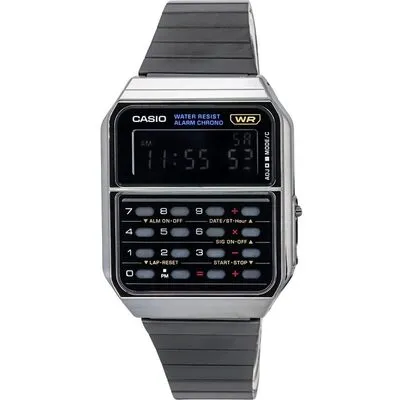 Casio Vintage Digital Calculator Stainless Steel Quartz CA-500WEGG-1B Men's Watch