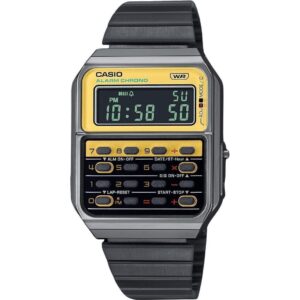 Casio Vintage Heritage Colors Digital Stainless Steel Quartz CA-500WEGG-9B Unisex Calculator Watch