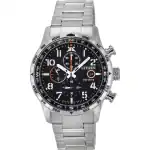 Citizen Eco-Drive Chronograph Stainless Steel Black Dial CA0790-83E 100M Men's Watch