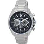 Citizen Eco-Drive Chronograph Stainless Steel Black Dial CA4560-81E 100M Men's Watch