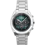 Citizen Eco-Drive Chronograph Stainless Steel Green Dial CA4590-81X 100M Men's Watch