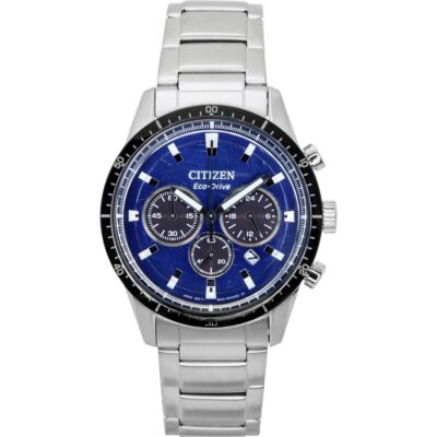 Citizen Eco-Drive Chronograph Stainless Steel Blue Dial CA4624-56L 100M Men's Watch