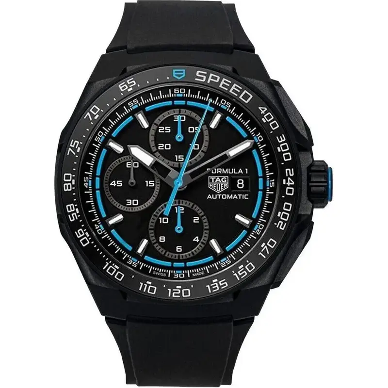 Tag Heuer Formula 1 Chronograph Rubber Strap Black Dial Automatic Diver's CBZ2084.FT8097 200M Men's Watch