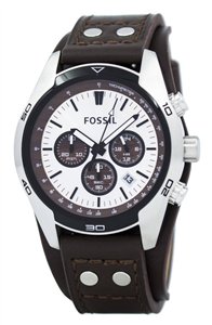 Fossil Cuff Chronograph Tan Leather CH2565 Men's Watch