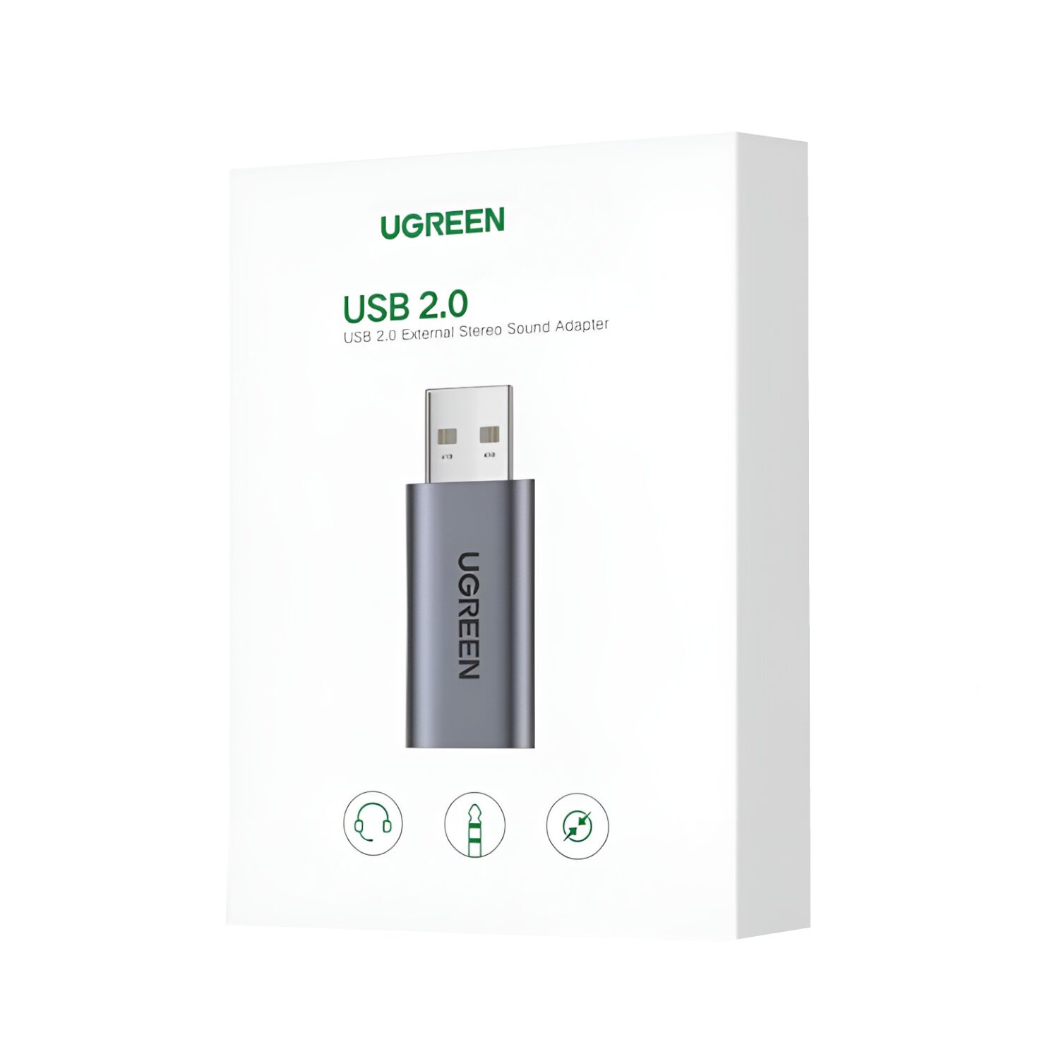 UGREEN CM383-80864 USB-A to 3.5mm Audio Jack External Sound Adapter - Silver 6 UGREEN CM383-80864 USB-A to 3.5mm Audio Jack External Sound Adapter - Silver - Image 6