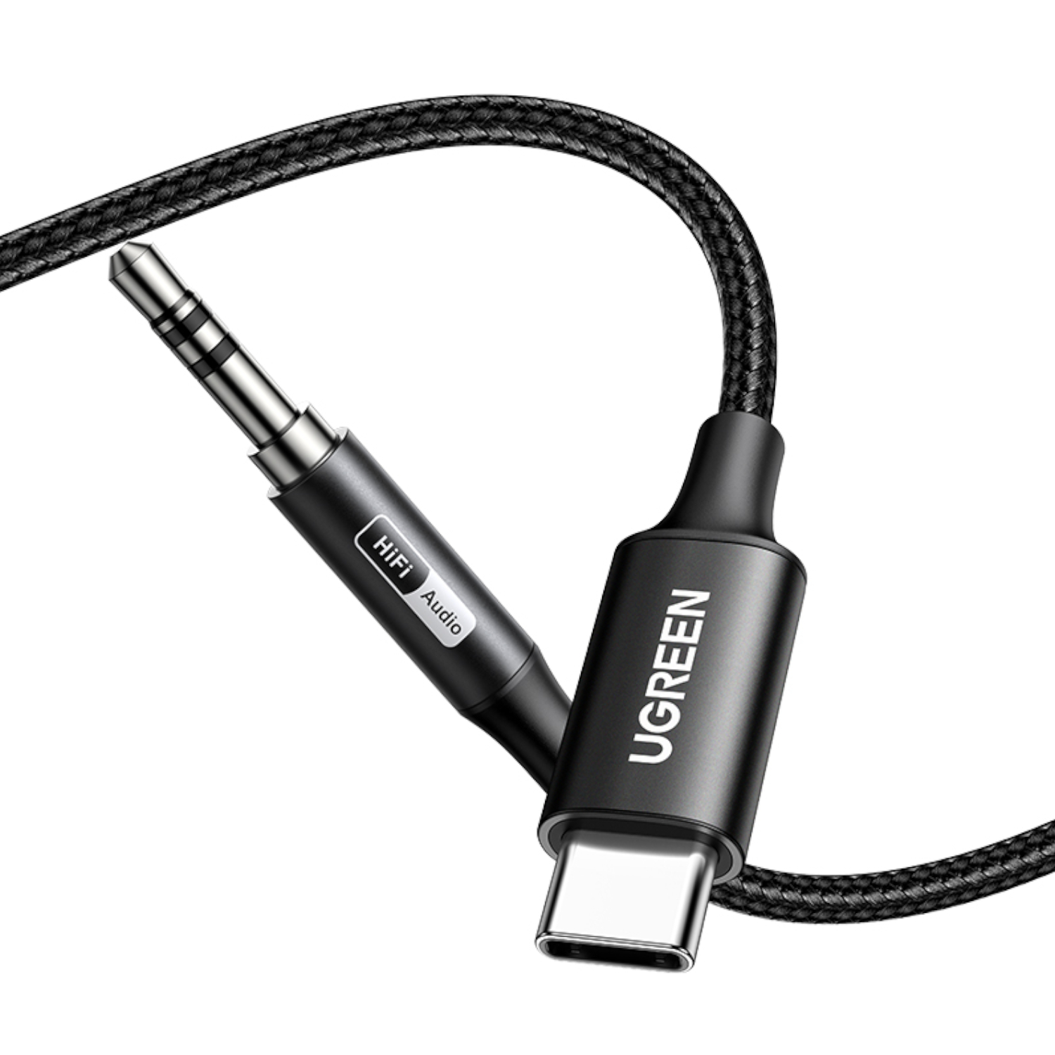 UGreen USB Type-C to 3.5mm AUX Audio Cable 3M - Black - Image 2