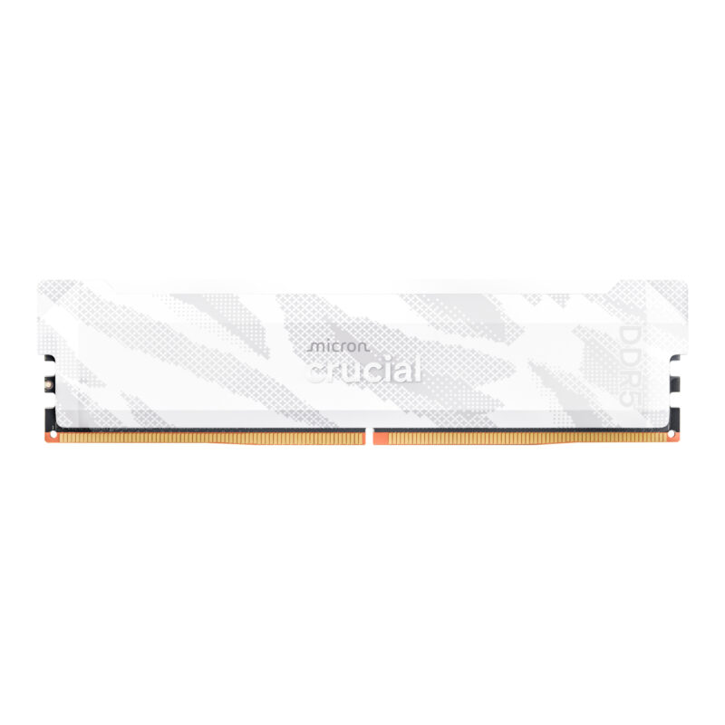 Crucial Pro 16GB 6400Mhz DDR5 Desktop OC Gaming Memory - White