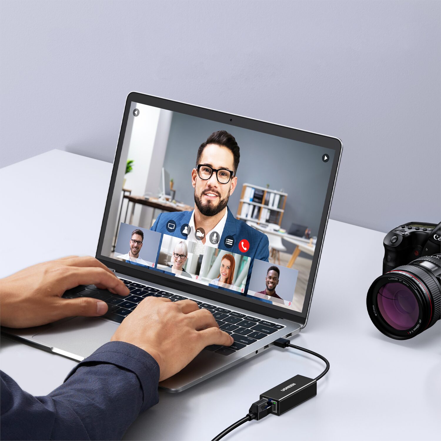 UGREEN CR110 Ethernet Adapter | USB 2.0 to RJ45 - Black - Image 4