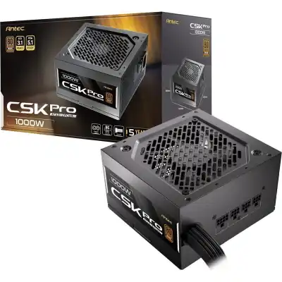 Antec CSK1000 PRO ATX3.1 Semi-Modular 1000W Power Supply (80 PLUS Bronze, PCIe 5.1, ATX 3.1 Certified)