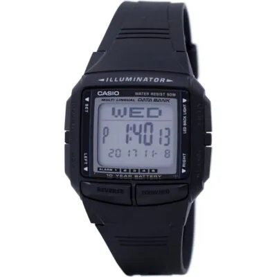 Casio Illuminator Multi-lingual Databank Dual Time Digital DB-36-1AV DB36-1AV Men's Watch