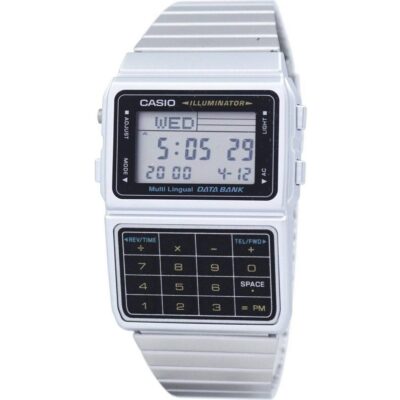 Casio Digital Stainless Steel Data Bank Multi-lingual Dbc-611-1df Dbc611-1df Men's Watch