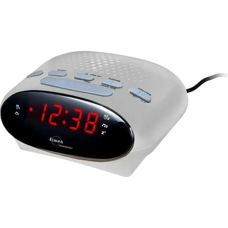 Elite Radiosveglia A Corrente - Argento - Electric Radio Alarm Clock - Silver (DV-985_S) Unisex WATCHES