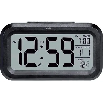 Elite Sveglia Digitale Con Luce Led Automatica (sensore Crepuscolare) - Nero - Digital Alarm Clock With Automatic Led Light (twilight Sensor) - Black (DV201_B) Unisex WATCHES