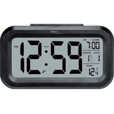 Elite Sveglia Digitale Con Luce Led Automatica (sensore Crepuscolare) - Nero - Digital Alarm Clock With Automatic Led Light (twilight Sensor) - Black (DV201_B) Unisex WATCHES