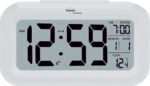 ELITE Sveglia digitale con luce LED automatica (sensore crepuscolare) - BIANCO - Digital alarm clock with automatic LED light (twilight sensor) - WHITE (DV201_W) Unisex WATCHES