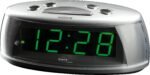 ELITE Sveglia LED a corrente (cavetto USB e spina inclusi) - ARGENTO - LED alarm clock powered by electricity (USB cable and plug included) - SILVER (DV630_S) Unisex WATCHES