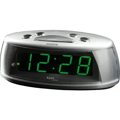 Elite Sveglia Led A Corrente (cavetto Usb E Spina Inclusi) - Argento - Led Alarm Clock Powered By Electricity (usb Cable And Plug Included) - Silver (DV630_S) Unisex WATCHES