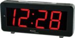 ELITE Sveglia LED a corrente (cavetto USB e spina inclusi) - NERO - LED alarm clock powered by electricity (USB cable and plug included) - BLACK (DV640_B) Unisex WATCHES