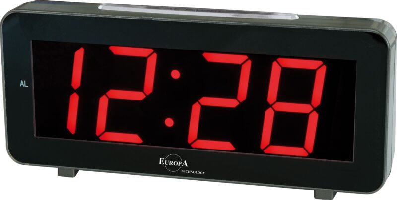 ELITE Sveglia LED a corrente (cavetto USB e spina inclusi) - NERO - LED alarm clock powered by electricity (USB cable and plug included) - BLACK (DV640_B) Unisex WATCHES